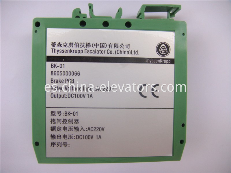 BK-01 Brake PCB for ThyssenKrupp Escalator